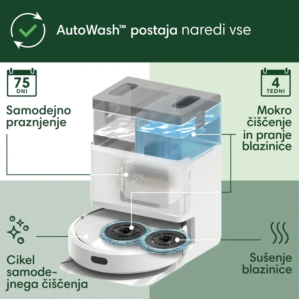 galerija-7w Roomba® Plus 405 Combo robot + AutoWash™ White