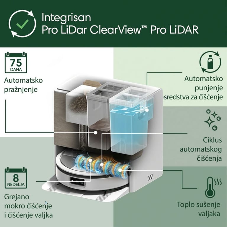 Roomba max combo robot autowash baza white